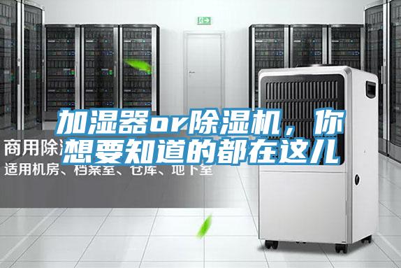 加濕器or除濕機(jī)，你想要知道的都在這兒