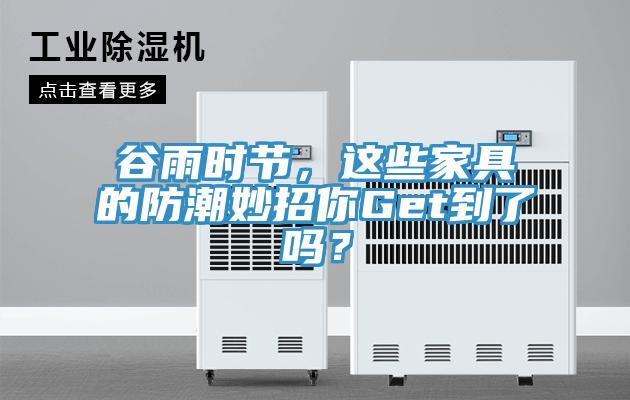 谷雨時節(jié)，這些家具的防潮妙招你Get到了嗎？