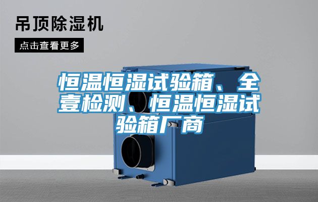 恒溫恒濕試驗(yàn)箱、全壹檢測、恒溫恒濕試驗(yàn)箱廠商