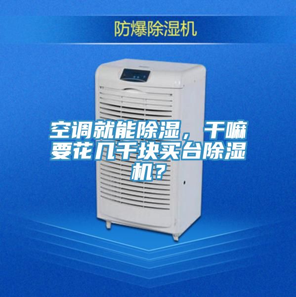 空調(diào)就能除濕，干嘛要花幾千塊買臺(tái)除濕機(jī)？