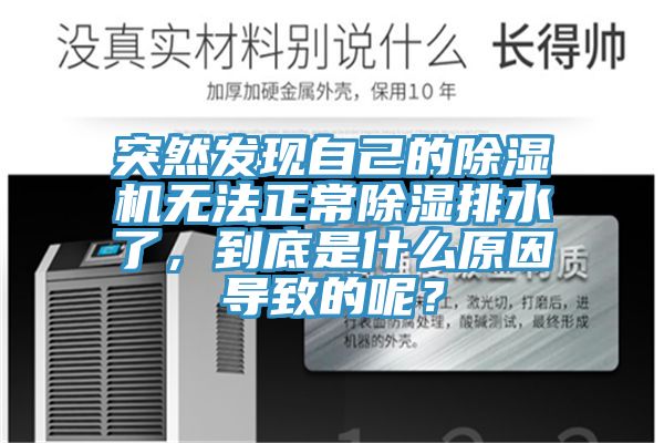 突然發(fā)現(xiàn)自己的除濕機無法正常除濕排水了，到底是什么原因?qū)е碌哪兀?/></p>
                            <p style=