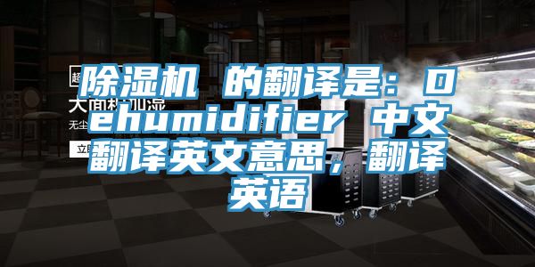 除濕機 的翻譯是：Dehumidifier 中文翻譯英文意思，翻譯英語