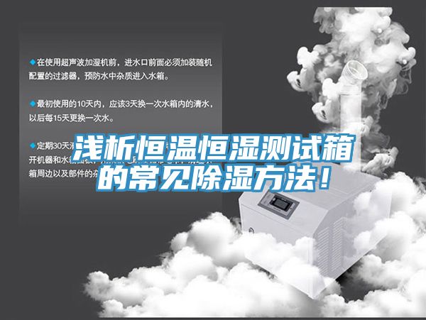 淺析恒溫恒濕測(cè)試箱的常見(jiàn)除濕方法！