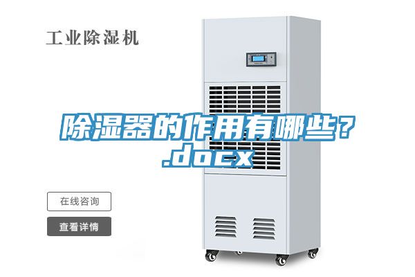 除濕器的作用有哪些？.docx