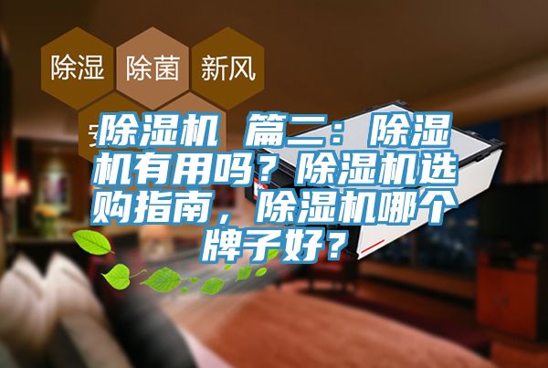 除濕機 篇二：除濕機有用嗎？除濕機選購指南，除濕機哪個牌子好？
