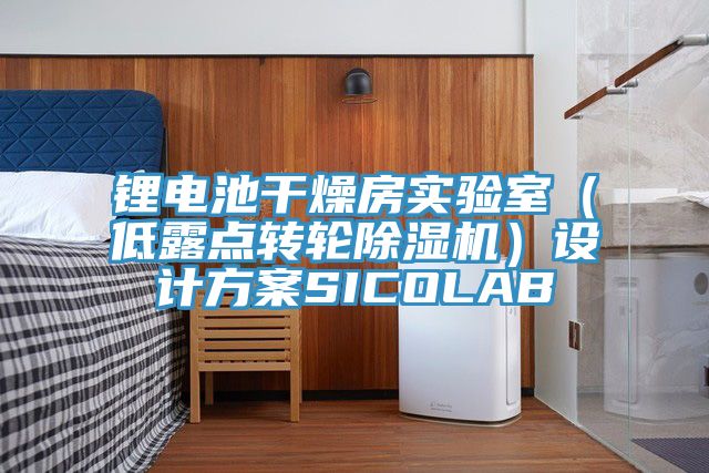 鋰電池干燥房實驗室（低露點轉(zhuǎn)輪除濕機）設計方案SICOLAB